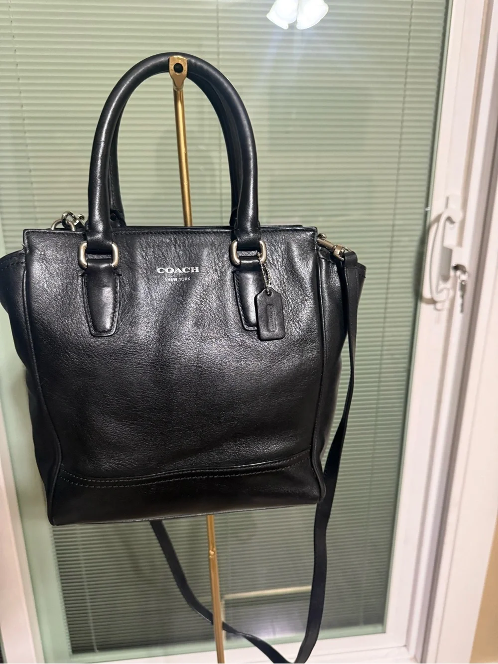 Coach black leather
